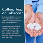 Coffee and Tea Retainer Cleaner Tablets, Removes Odors, and Plaque, 4-Month - Image 8
