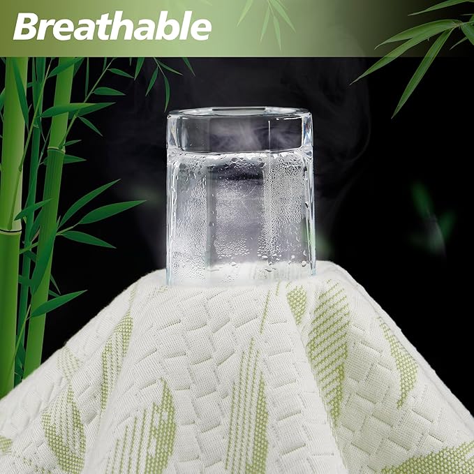 Twin Mattress Protector Waterproof Mattress Pad Washable Bamboo Rayon Mattress - Image 4