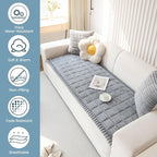 OTOB Couch Cover for Dogs Washable, Non Slip Plush Fuzzy Sofa Covers for 3 - Image 2