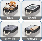 Temary Fabric Storage Baskets 6 Pcs Small Cloth Basket - Image 4