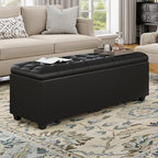 Ottoman with Storage 38 inches, Furniture End of Bed Storage Benches, Long by Unknown