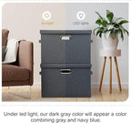 Large 17" 36 Quart Collapsible Stackable Storage Bins - Image 6