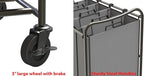 Simple Houseware 4-Bag Heavy Duty Laundry Sorter Rolling Cart, Dark Grey - Image 7