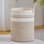 VIPOSCO Large Laundry Hamper, Tall Woven Rope Storage Basket by VIPOSCO