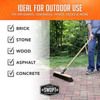 SWOPT 24” Premium Rough Surface Push Broom Head — Outdoor Push Broom - Image 9