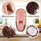 Jecery 2 Pair Microfiber Slippers Floor Cleaning Chenille Mop Slippers Base - Image 3