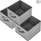 Storage Baskets, 11-Inch Woven Fabric Bins, Storage Cubes by EITMOW