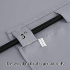 RYB HOME Bedroom Curtains, Room Darkening Thermal Insulated Curtain Back Tab - Image 3