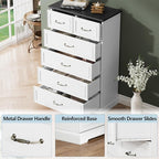 6 Drawer Dresser for Bedroom, Rustic Farmhouse Dresser - Image 5