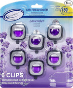 Air Jungles Lavender Scent Car Air Freshener Clip, 6 Vent Clips, 4ml Each by AirJungles