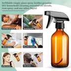 8oz Amber Glass Spray Bottles, 3 Pack Glass Spray Bottles Refillable Empty - Image 4