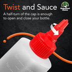 6-pack Plastic Squeeze Bottles for Sauces - 8oz Condiment Squeeze Bottles for - Image 4