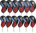 FINGER TEN Premium Synthetic Leather Stylish Iron & Wedge Golf Head Covers by FINGERTENSport