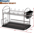 SIMPLE HOUSEWARE 2-Tier Dish Rack - Image 6