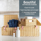 Wicker Storage Baskets with Lids – Set of 3 - Image 6