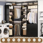 Corner Closet System with 3 Drawers, Corner Closet Organizer System with 13 - Image 5