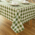 Classic Gingham Plaid Tablecloth Fabric - Image 8