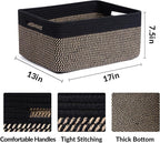Large Storage Baskets for Organizing, Closet Shelf Baskets for Clothes Blanket - Image 2