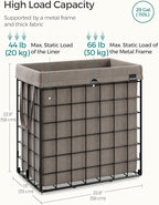 SONGMICS Laundry Hamper, 29 Gal. Laundry Basket, Collapsible Clothes Hamper - Image 5