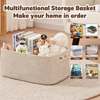 OIAHOMY Storage Basket for Shelves, Closet Cube Storage Bins Baskets for - Image 4