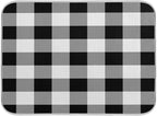 White and Black Buffalo Plaid Dish Drying Mat 16x18 by Wamika