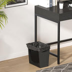 Piskyet Black Office Trash Can for Near Desk, 4.5 Gallon Unique Wood Bedroom - Image 4