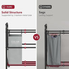 Tajsoon 5 Bag Laundry Sorter Cart, Laundry Hamper Sorter Basket - Image 3