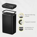 EKO Mirage-T 50 Liter / 13.2 Gallon Touchless Rectangular Motion Sensor Trash - Image 6