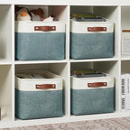 DULLEMELO Storage Baskets for Shelves, Fabric Collapsible Rectangular Storage - Image 4