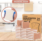 HOMERHYME Natural Dish Sponge 24 Pack, Non-Scratch Scrub Sponge, Eco - Image 8