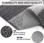 Kitinjoy Indoor Outdoor Door Mat, 30x17 Non-Slip Absorbent Dirt Trapper - Image 3
