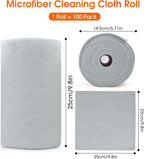 Roll of Microfiber Cleaning Cloth –100 Pack, Tear Away Microfiber Towels - Image 7