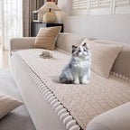 OTOB Sofa Covers for 3 Cushion Couch Washable, All Seasons Fuzzy Non Slip Kids by OTOB