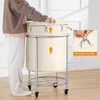ELYKEN Laundry Basket with Wheels, 170L Rolling Laundry Hamper with Removable - Image 5
