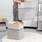 Storage Baskets for Clothes Fabric Cotton Rope Storage Basket - Image 2