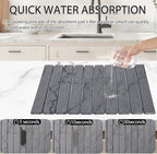 Stone Drying Mat for Kitchen Counter 24"×16", Large Dish Drying Mat - Image 3