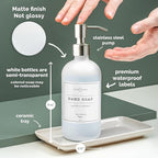 Vine Creations Glass Soap Dispenser, 2 Pack Kitchen Soap Dispenser Set - Image 4