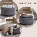 30Inch Round Storage Ottoman - Image 5
