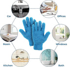 2 Pairs Microfiber Gloves Household Cleaning Glove Plant Dusting Glove Washable - Image 4