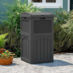 Patiowell 36 Gallon Outdoor Trash Can, Resin Outdoor Garbage Can - Image 2