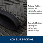 Smiry Front Door Mat Outside Entrance, Heavy Duty Outdoor Indoor Natural Rubber - Image 5