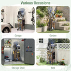 Garden Tool Organizer, Metal Yard Tool Organizer, Holds 50 Long-Handled - Image 6