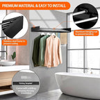 FOCHIER F Laundry Drying Rack Wall Mounted Clothes Drying Rack Collapsible - Image 4