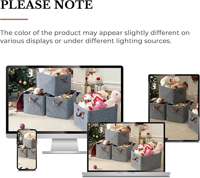 GRANNY SAYS Closet Storage Baskets, Collapsible Fabric Storage Bins - Image 9