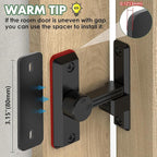 Barn Door Lock Latch, 90/180 Degree Flip Sliding Door Latch - Image 4