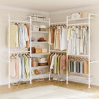 ONBRILL L4 Wall Mounted Industrial Pipe Clothing Rack, Closet Organizer System by ONBRILL
