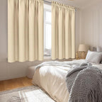 DWCN Beige Curtains for Bedroom Thermal Insulated Room Darkening Drapes for - Image 3