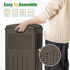 Flamaker 30 Gallon Trash Can, Resin Outdoor Garbage Can - Image 4