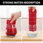 Homaxy 100% Cotton Terry Kitchen Dish Cloths, Ultra Soft and Absorbent Dish - Image 3