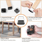 Ezprotekt 24 Pcs Clear Chair Leg Sliders - Image 3